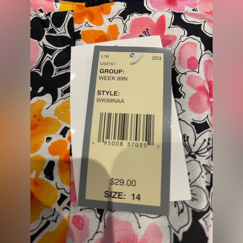 Floral ladies silk pants with Pink & Yellow floral Blooms - Picture 2 of 5